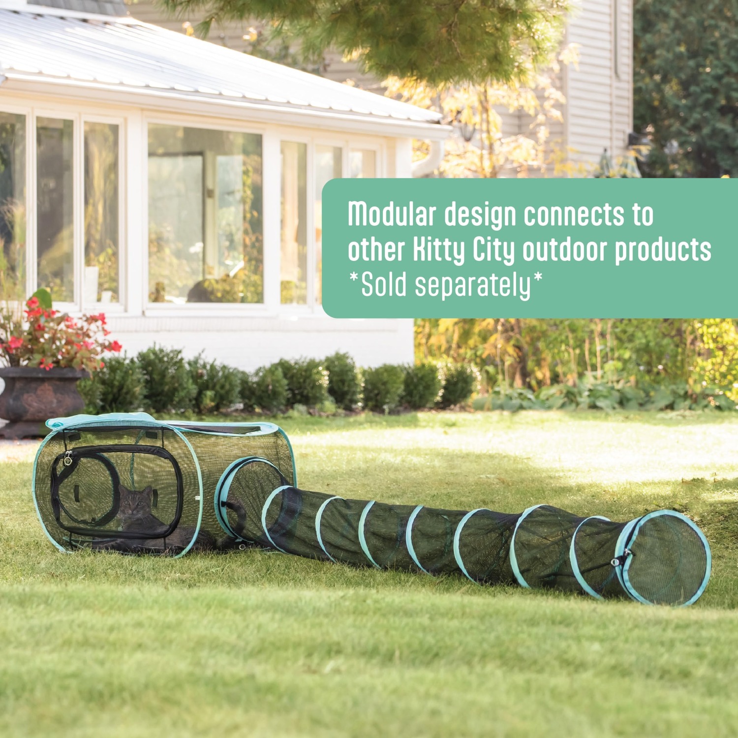 Kitty City Outdoor Cat Tunnel 3 Metre Play Run
