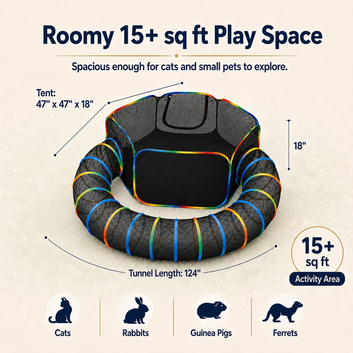 Cat Tent and Tunnel Outdoor Enclosure Set