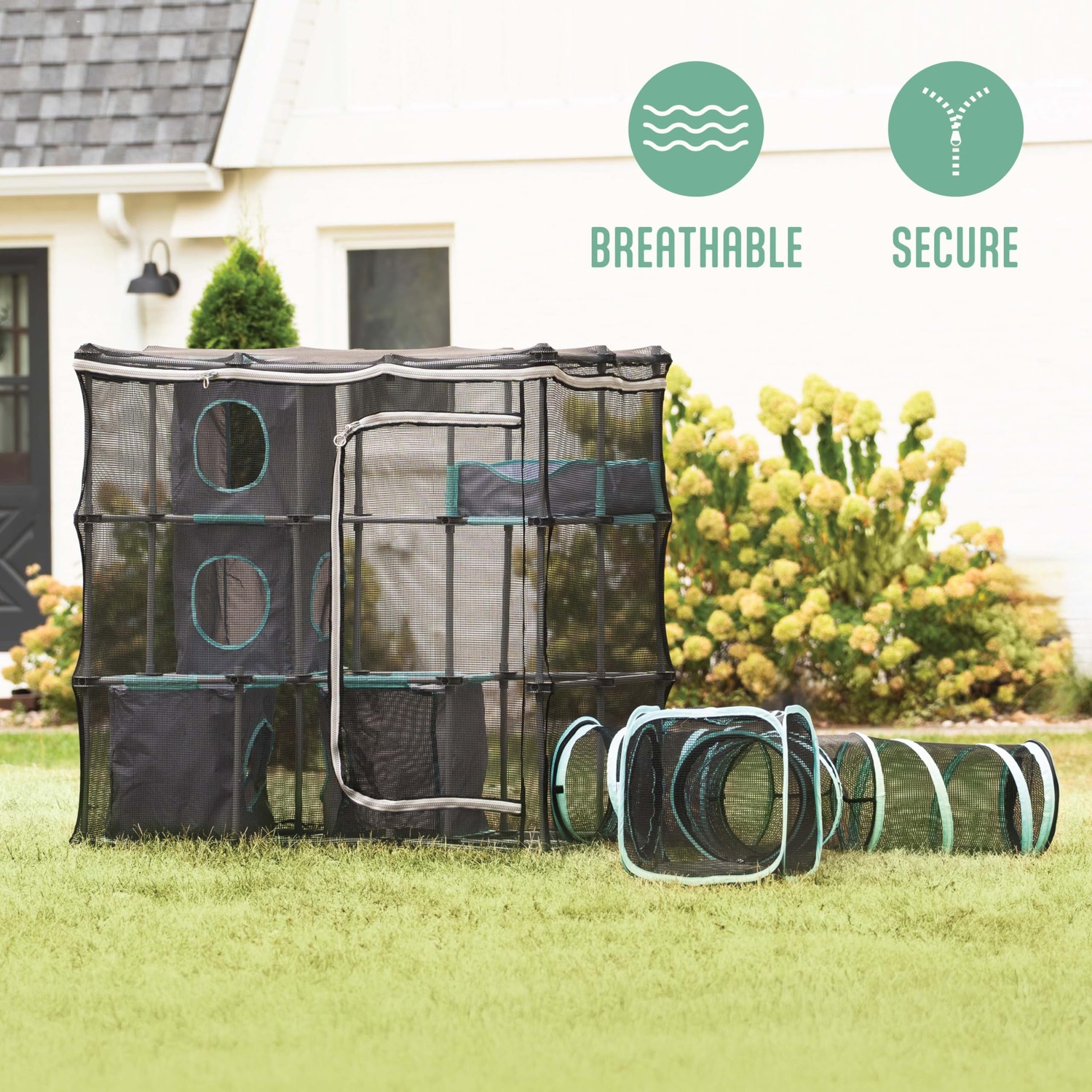 Kitty City Outdoor Mega Catio Kit with Tunnel Port: image 6