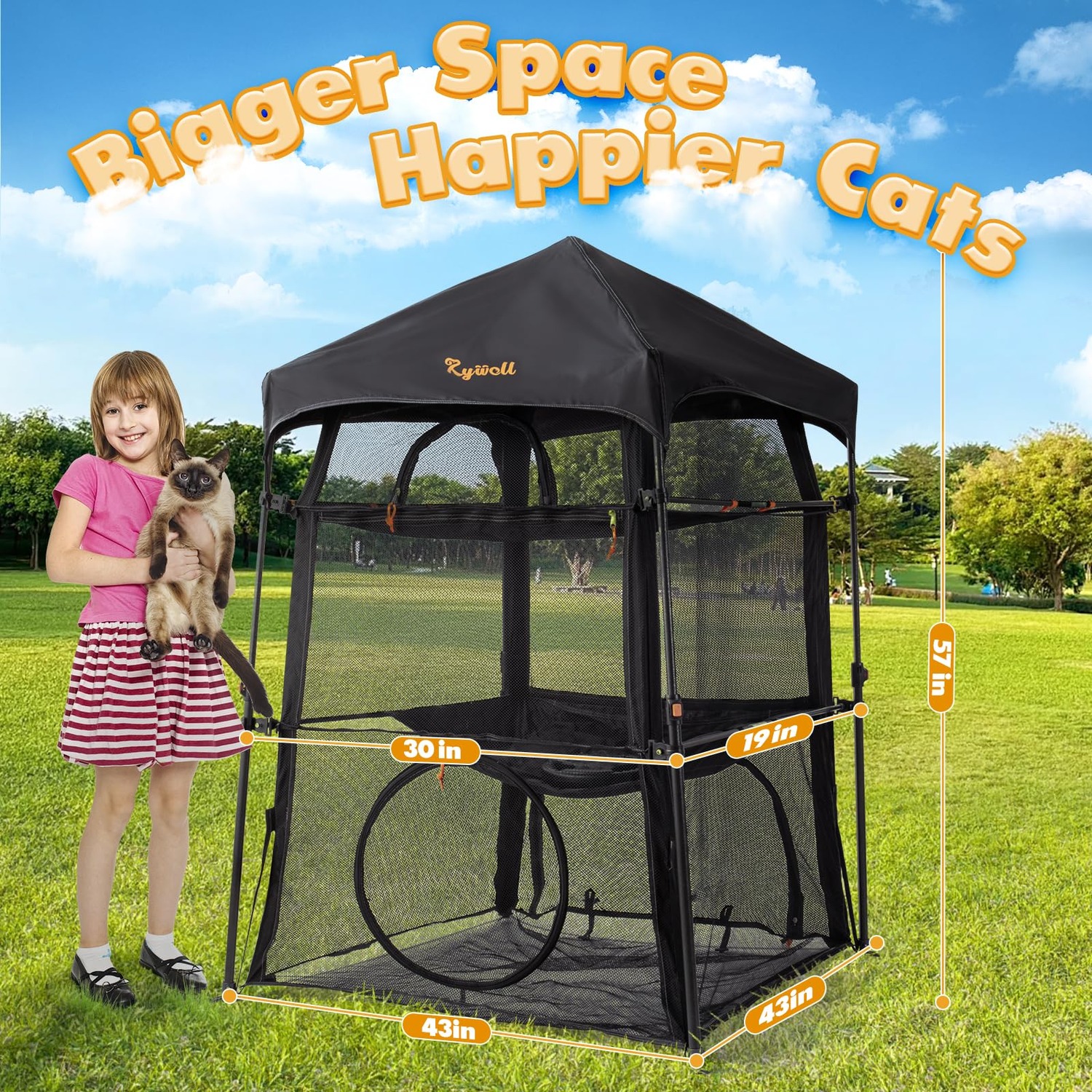Pop-Up Cat Enclosure with Three Levels and Carry Bag: image 8