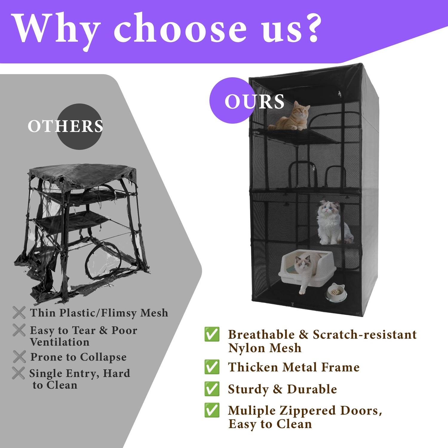 Four-Tier Window Catio Cat Enclosure: image 2
