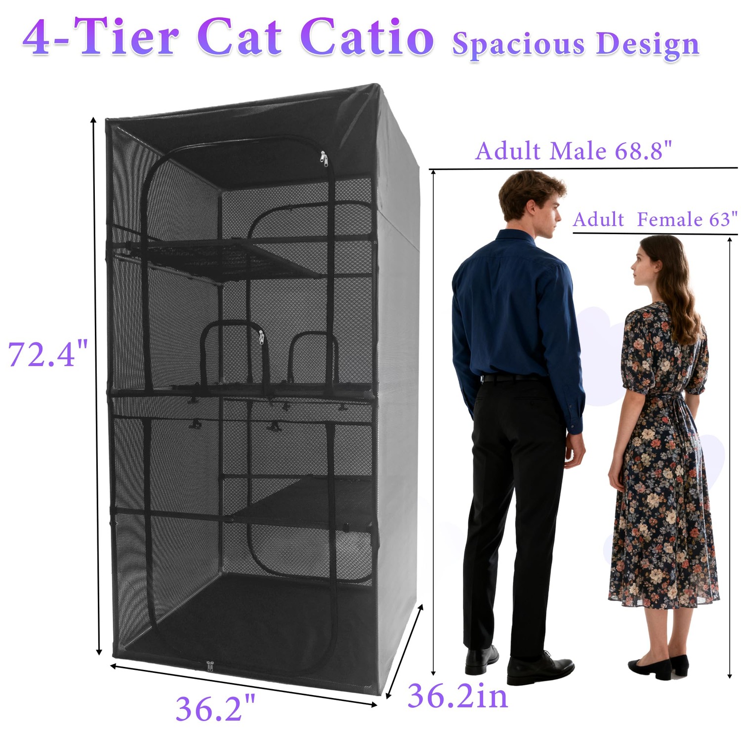 Four-Tier Window Catio Cat Enclosure: image 3