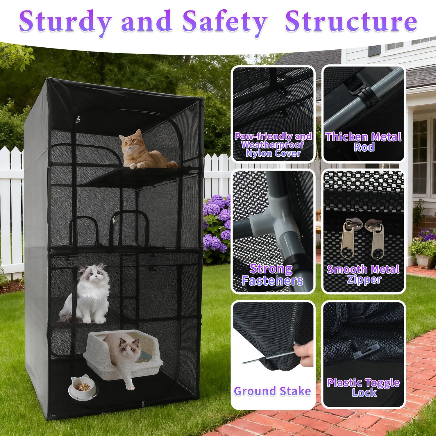 Four-Tier Window Catio Cat Enclosure: image 4