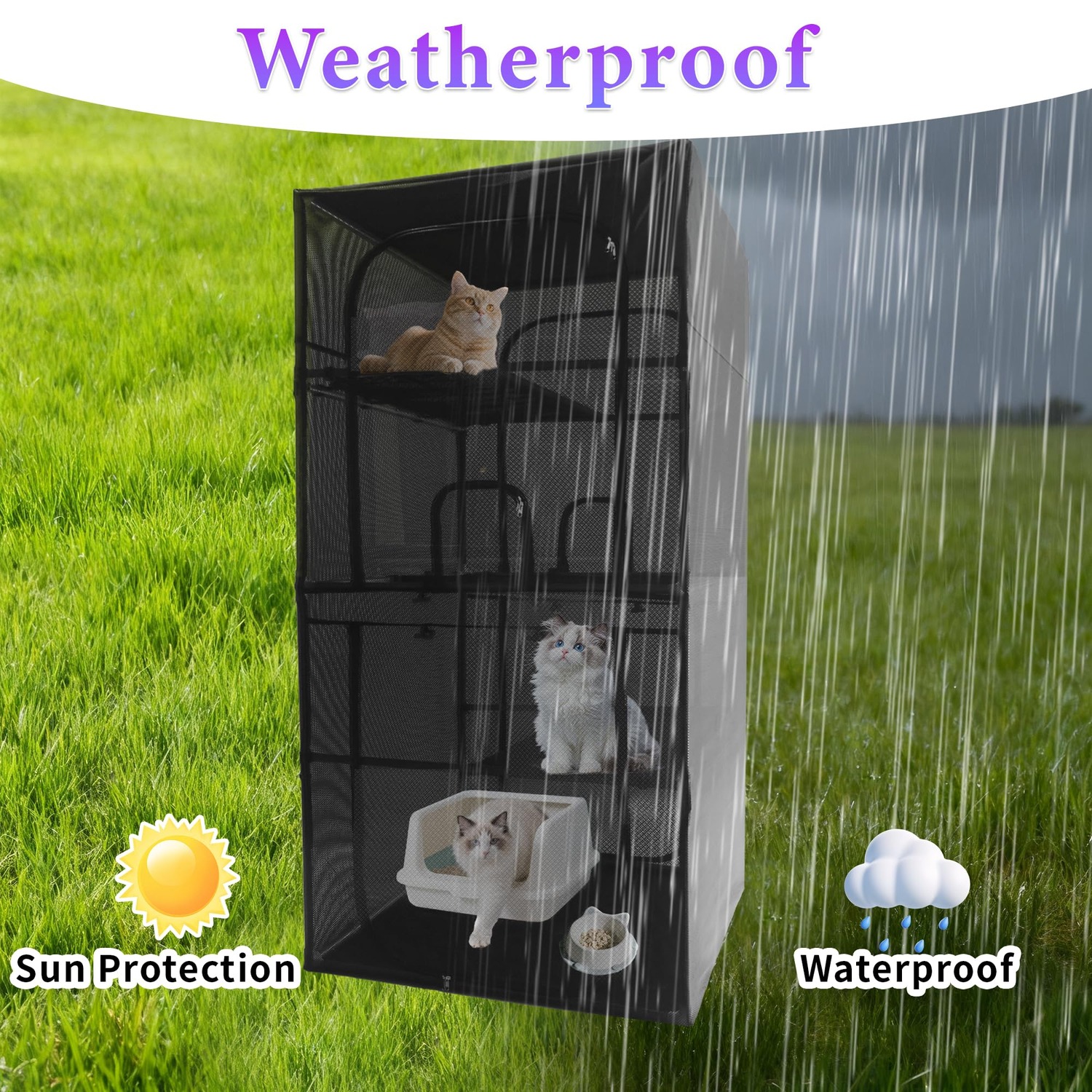 Four-Tier Window Catio Cat Enclosure: image 5